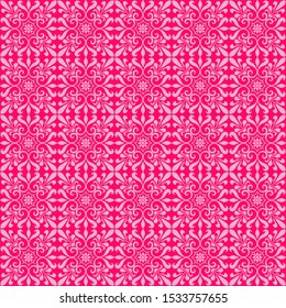 Openwork fantasy, seamless pattern, lace pink, vector