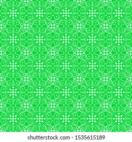 Openwork fantasy, seamless pattern, lace green, vector