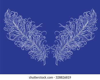 Openwork feathers with amazing patterns 