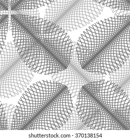 Openwork floral pattern of leaves, mesh, seamless vector background.