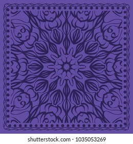 Openwork floral Pattern for Print. Template print for Textile, Fabric. Vector illustration.