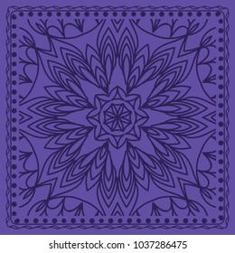 Openwork floral Pattern for Print. Template print for Textile, Fabric. Vector illustration.