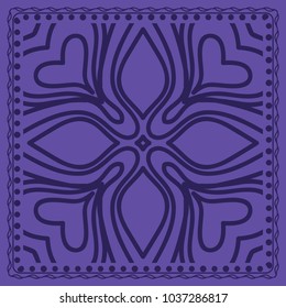Openwork floral Pattern for Print. Template print for Textile, Fabric. Vector illustration.