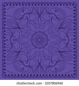 Openwork floral Pattern for Print. Template print for Textile, Fabric. Vector illustration.