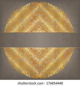 openwork gold pattern round