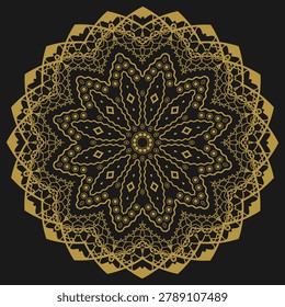 An openwork golden mandala