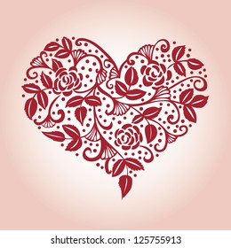 openwork heart card
