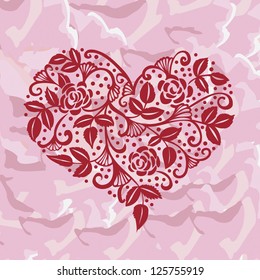 openwork heart card for Valentine's Day