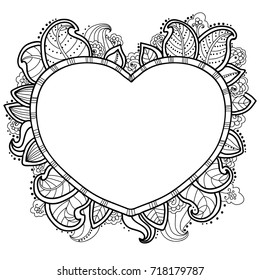 The openwork heart in doodle style. Festive inscription for card, invitation or poster. Lettering for Valentine's Day or wedding.