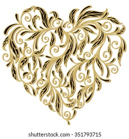 openwork heart of floral ornament