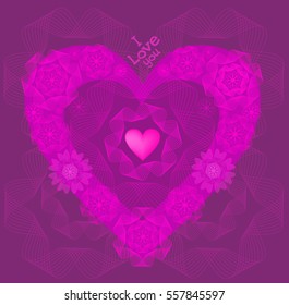 openwork heart of love on holiday