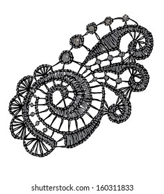 Openwork lace. Realistic vector illustration.