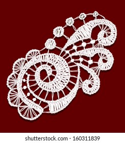 Openwork lace. Realistic vector illustration.