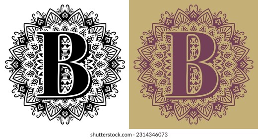 Openwork mandala icon." The letter "B".
