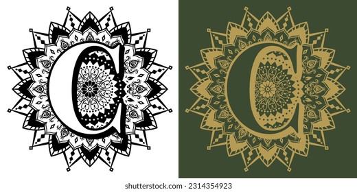 Openwork mandala icon." The letter "C".