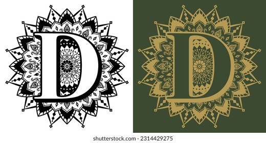Openwork mandala icon." The letter "D".