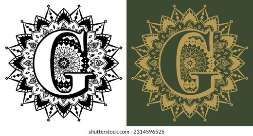 Openwork mandala icon." The letter "G".