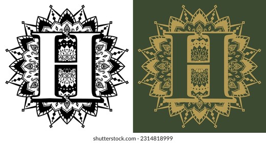 Openwork mandala icon." The letter "H".