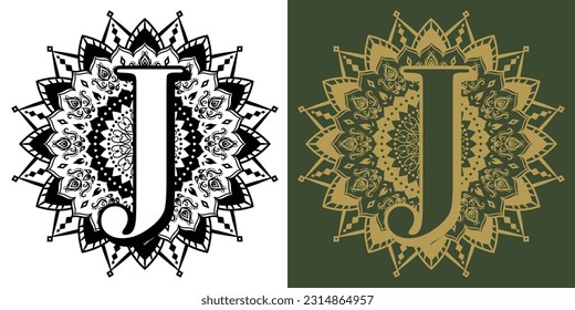 Openwork mandala icon." The letter "J".