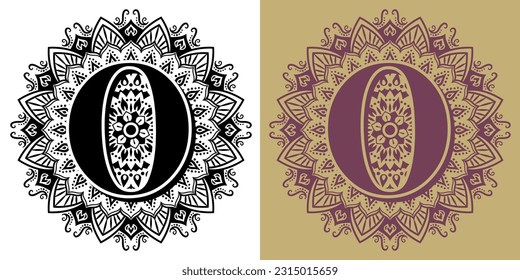 Openwork mandala icon." The letter "O".