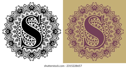 Openwork mandala icon." The letter "S".