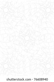 Openwork monogram different forms on a white background.