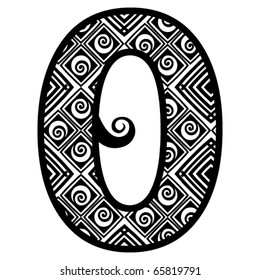 openwork numerals, number zero
