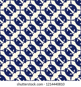 Openwork ornament. Lacy background. Ethnic and tribal wallpaper. Ornamental seamless surface pattern design. Repeated abstract geometric figures. Digital paper, textile print. Vector illustration