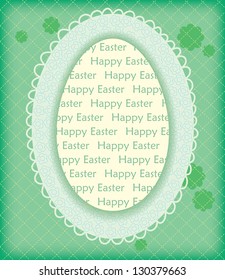 Openwork oval egg-shaped with an openwork edge. Congratulations on Easter.