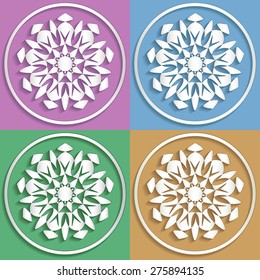 openwork paper or paperboard napkins - vector pattern