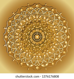 openwork round ornament that can be used as a background and template to create a postcard or poster