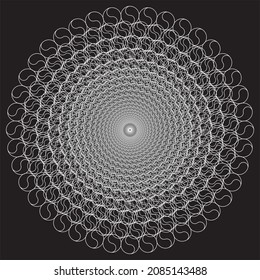 Openwork Spiral Design Element. Abstract vector image