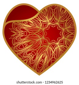 Openwork Valentine Card With Delicate Hearts. Vector Template For Layouts Wedding Cards, Interior, Laser Cutting, Plotter Cutting Or Printing