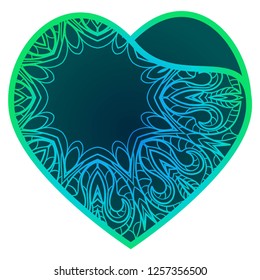 Openwork Valentine Card With Delicate Hearts. Vector Template For Layouts Wedding Cards, Interior, Or Printing
