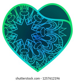 Openwork Valentine Card With Delicate Hearts. Vector Template For Layouts Wedding Cards, Interior, Or Printing