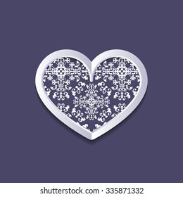 Openwork vintage heart.