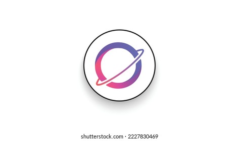 OpenWorld, OPEN Token cryptocurrency logo on isolated background with copy space. 3d vector illustration of OpenWorld, OPEN token icon.