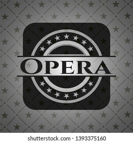 Opera black emblem. Vector Illustration. Detailed.
