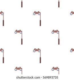 Opera Glasses icon in cartoon style isolated on white background. Theater pattern stock vector illustration
