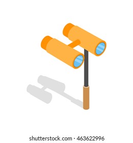 Opera glasses icon in isometric 3d style on a white background
