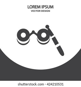 Opera glasses icon on the background