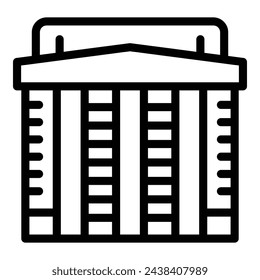 Opera house building icon outline vector. Viennese culture. Metropolis cultural landmark