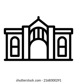 Opera house icon outline vector. City skyline. World famous