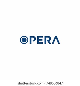 Opera Letter with Dialog Chat Bubble Logo Vector