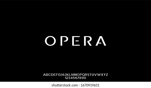 opera, the luxury elegant font typeface alphabet set