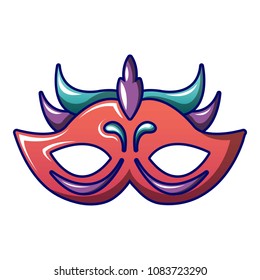 Opera mask icon. Cartoon of opera mask vector icon for web design isolated on white background