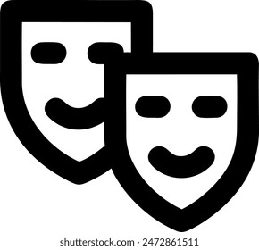 Opera mask icon, Vector Sign or Symbol