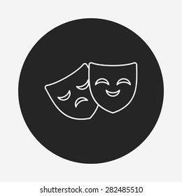 opera mask line icon