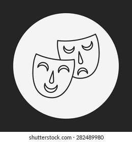 opera mask line icon