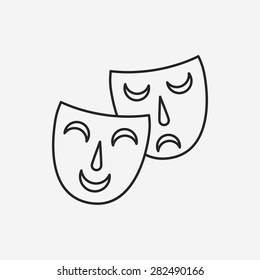 opera mask line icon